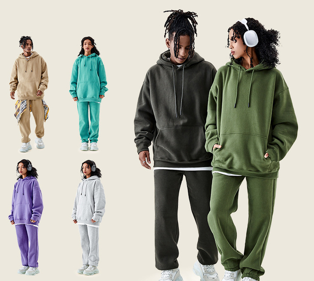 Sweats &agrave; capuche occasionnels de couleur unie de poids lourd unisexe d'ouatine du logo 350G fait sur commande