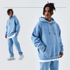 350G Custom Logo Unisex Fleece Heavyweight Jednobarevn&eacute; Neform&aacute;ln&iacute; mikiny s kapuc&iacute;