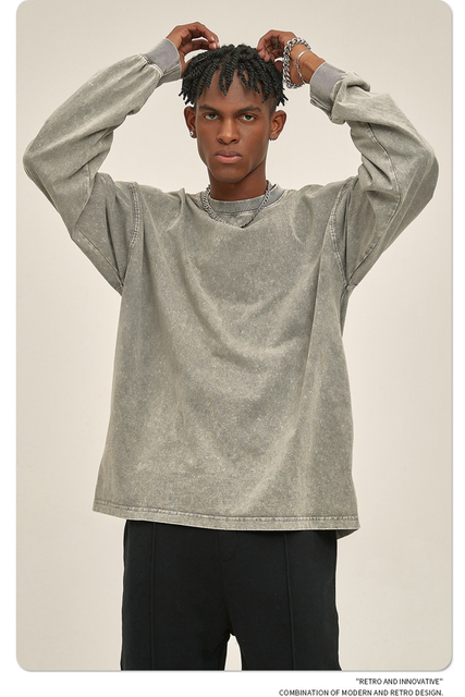 Aangepaste logo unisex vintage sweatshirt