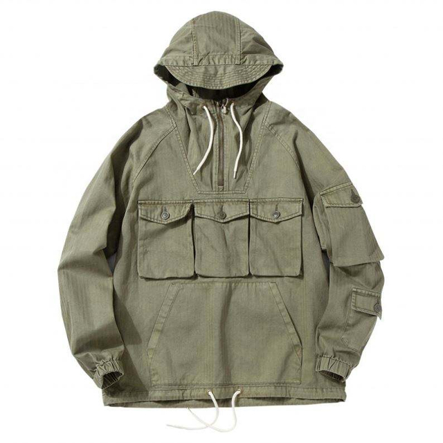 ผู้ผลิต Oem ขายส่งดีไซน์ใหม่ 1/3 Zipper Up Hoodies ลายพรางแฟชั่น Cool Wear Jacket Jacket