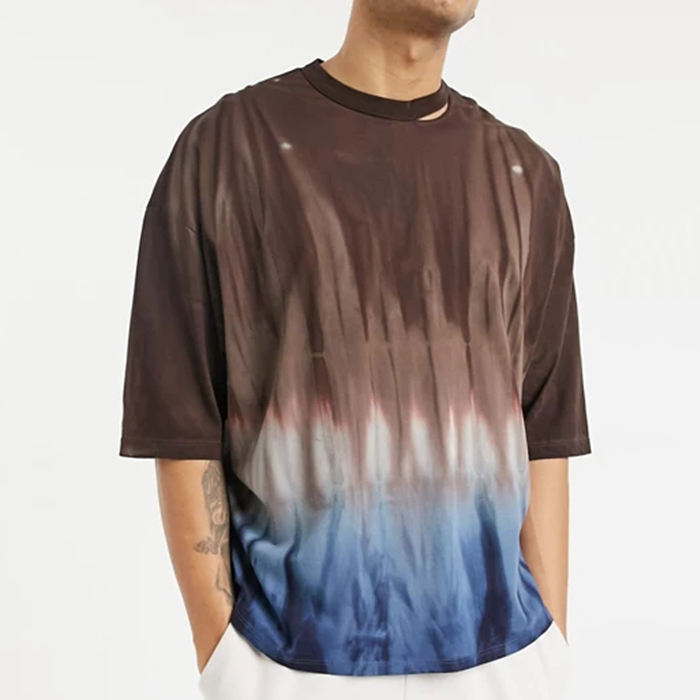 Clothing Factory Custom Chlapčensk&eacute; tričk&aacute; s v&yacute;strihom do O nadrozmern&eacute; kravatov&eacute; p&aacute;nske tričko z bavlny