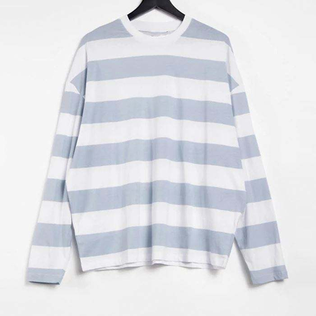 Lupum High Quality Premium Cotton Men T Shirt Iacta Humerum Striata Full Sleeve T pro homines