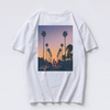 Camiseta vintage de alta qualidade por atacado com estampa tropical personalizada ver&atilde;o manga curta masculina camisetas gr&aacute;ficas