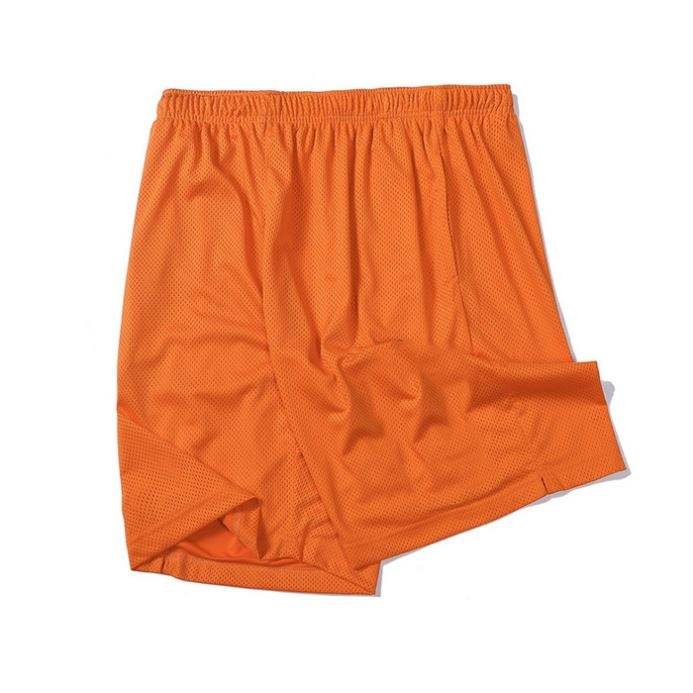Nieuwe trend Cutsom basketbalshorts in unisex-stijl, effen kleur, elastische mesh-shorts voor heren