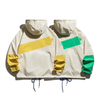 ຜູ້ຜະລິດ OEM New Custom Retro Stitching Casual Loose Outdoor Hooded Popular Coats Jacket