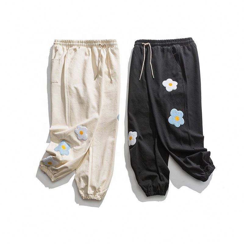 OEM-Hersteller Herrenhosen Hosen Applikationen bestickte lose Leggings Street Casual Jogger Benutzerdefinierte Hosen Hosen f&uuml;r M&auml;nner