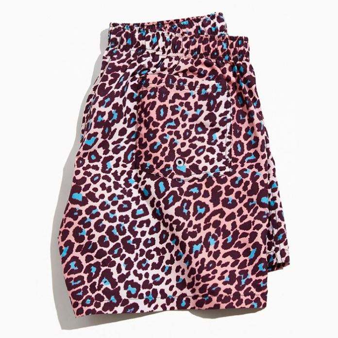 Sommer New Fashion Gym Shorts M&aelig;nd Badeshorts Allover Leopardprintede Strandshorts til m&aelig;nd