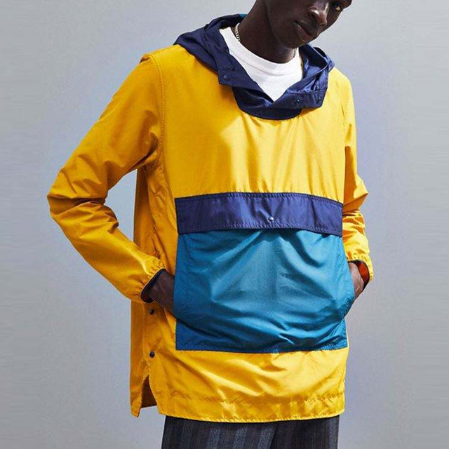 Ķīnas rūpnīcas pielāgotas jakas vīriešiem Colorblocked Voyage Anorak vējjakas