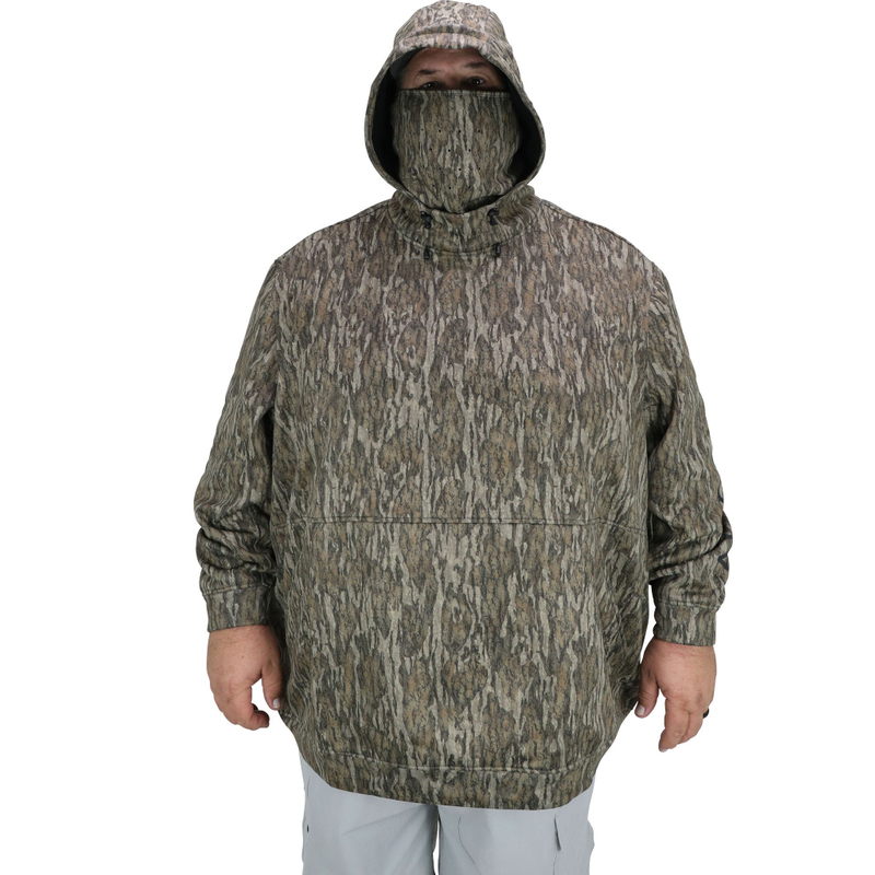 شعار الشركة المصنعة OEM مخصص 100٪ بولي المستعبدين Microfleece موسي كامو غطاء الوجه الرجال الصيد هوديي