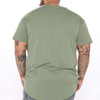 Fabrikanten Groothandel T-shirts Korte mouw Ronde hals Heren Effen T-shirt met gebogen zoom