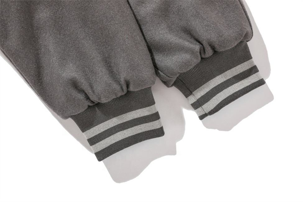 Pengilang OEM Pakaian Besbol Pakaian Lelaki Tersuai Blok Warna Jaket Kot Kasual Bersulam Chenille