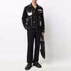 Veste en jean &agrave; manches longues pour hommes, fabricant Oem, nouveau Style, bombardier noir, mode, simple boutonnage, imprim&eacute; graphique