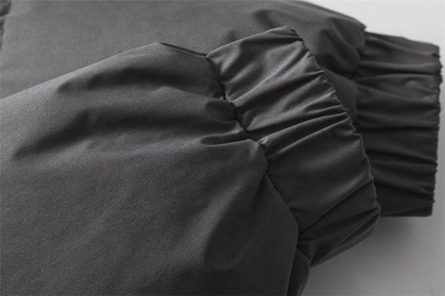 OEM Manufacturer Custom Men's Cotton Coat Retro Pure Color Simple Stand Collar Down Jacket