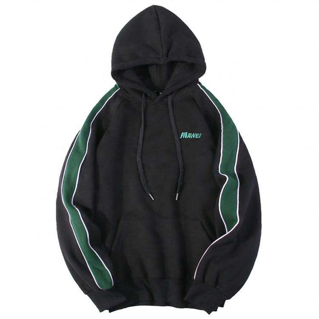 OEM-производитель оптовая продажа на заказ мужские зимние хлопчатобумажные флисовые толстовки с вышитым логотипом цветных блоков