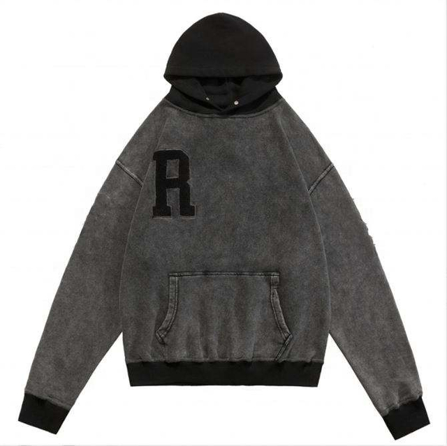 OEM-Hersteller ma&szlig;geschneiderte Handtuch-Stickerei Vintage Casual Custom Sweatshirt Plus Size Hoodies Herren Hoodies