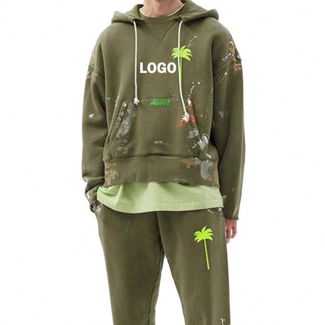 Pengilang OEM Fesyen Baru Tersuai Cetak Grafik Luaran Pullover Pullover Lengan Panjang Sukan Hoodies Kasual Untuk Lelaki