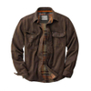 Chaqueta estilo camisa de hombre de piel de ante resistente con forro de franela y broches