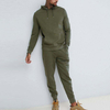 Pengeluar Sut Joging Lelaki Baju Olahraga Polos Hoodie Tirus Jogger Dalam Khaki