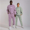 Oem Manufacturers Custom Mens Unbranded Tracksuit Solidus Color Duo Piece Hoodie Jogger Set Unisex Tracksuit Set