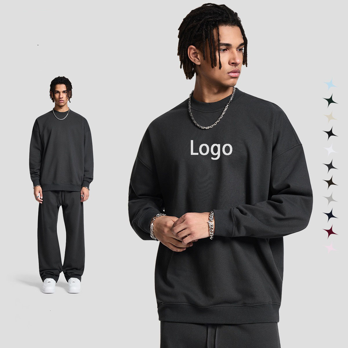 7716 ຜູ້ຜະລິດເສື້ອຢືດ Cotton Thick Sweatshirts