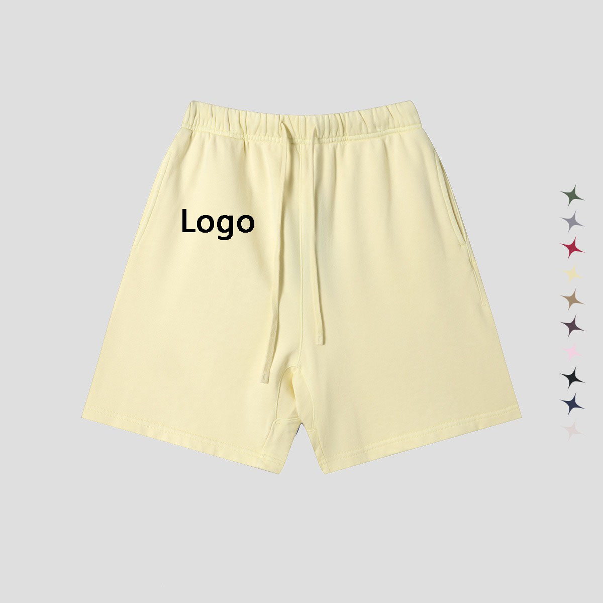 K1159 Running Acid Washed Sweat Shorts