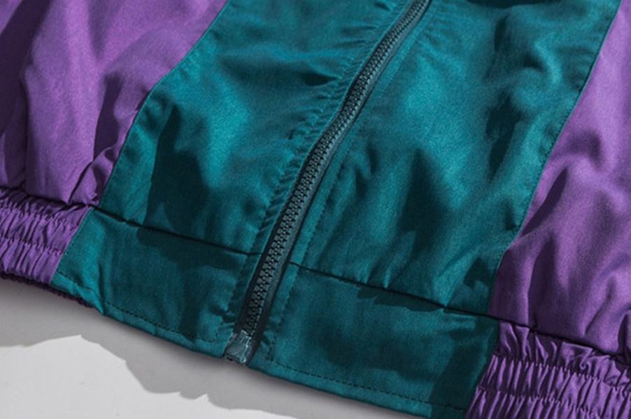 Moški kombinezon z navpičnim ovratnikom v kontrastnih barvah po meri proizvajalca OEM za prosti čas, jakna