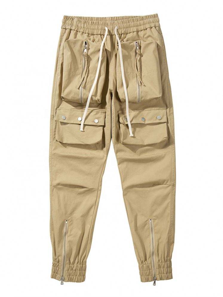 ผู้ผลิต OEM 2022 ผลิตภัณฑ์หลวม Fit Windbreaker กางเกงจ๊อกกิ้งไนลอน Multi-Zip Pocket กางเกงกีฬากางเกงคาร์โก้