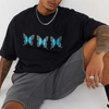 Engros Streetwear Black Butterfly Printed T-shirt Kort&aelig;rmet M&aelig;nd 100% Bomuld Print On Demand T-shirt