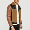 Chaquetas Hombre Menn Zip Up Shearling Pels PU Coat Winter Wear skinnjakker