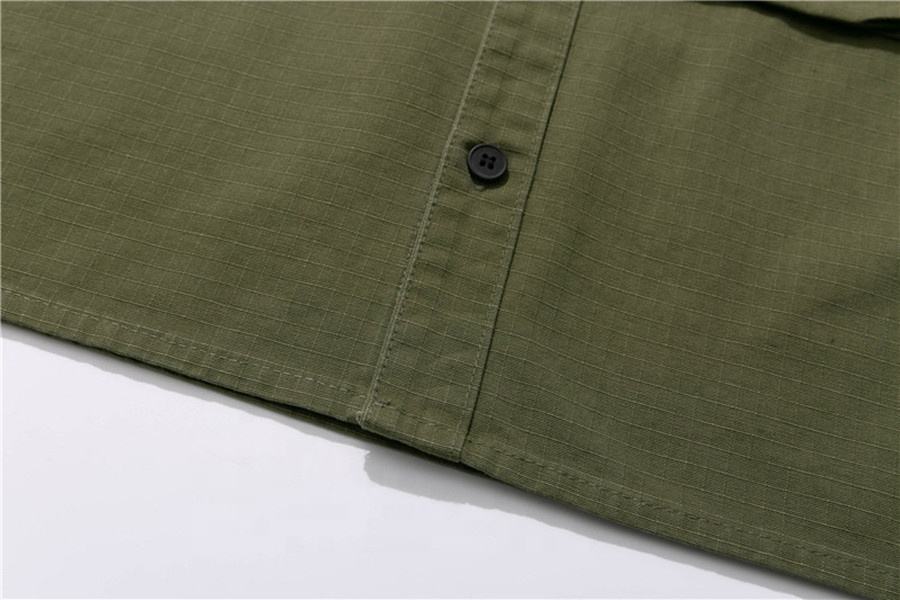 Fabricante OEM camisa masculina personalizada com v&aacute;rios bolsos camisa urbana de carga ao ar livre