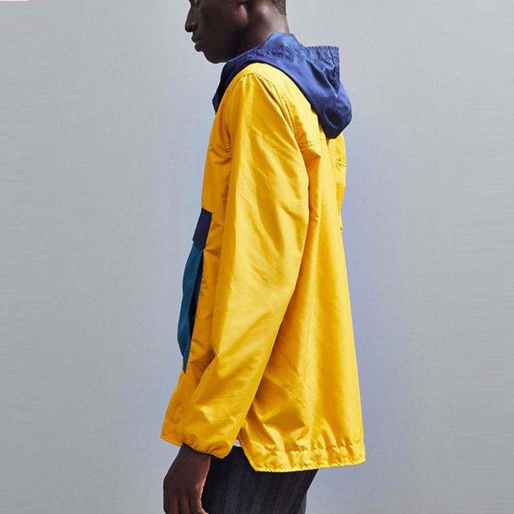 โรงงานจีน Custom Jackette สำหรับผู้ชาย Colorblocked Voyage Anorak Windbreaker Jackets
