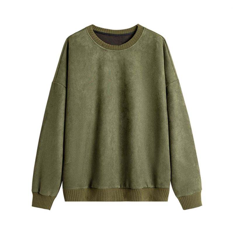 OEM-producent H&oslash;jkvalitets oversized 3D-logo sweatshirt sweatere Vintage ruskind crewneck pr&aelig;gede brugerdefinerede sweatere