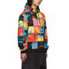 Cappotti da uomo personalizzati del produttore OEM in tessuto spugna con coulisse con cappuccio e design patchwork multicolore Felpe con cappuccio a maniche lunghe