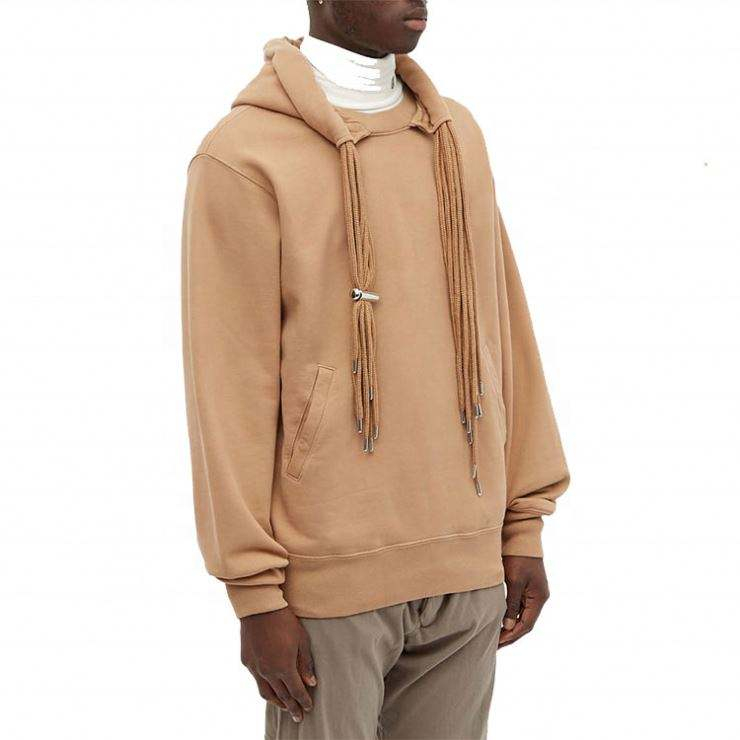 Producent OEM Niestandardowa bawełniana, oversize'owa bluza z kapturem unisex, zwykła, dwustronna, kieszonkowa bluza z kapturem z wieloma sznurkami