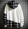 OEM v&yacute;robce Custom Color Block Kostkovan&aacute; Casual Custom Mikina Oversized Mikiny