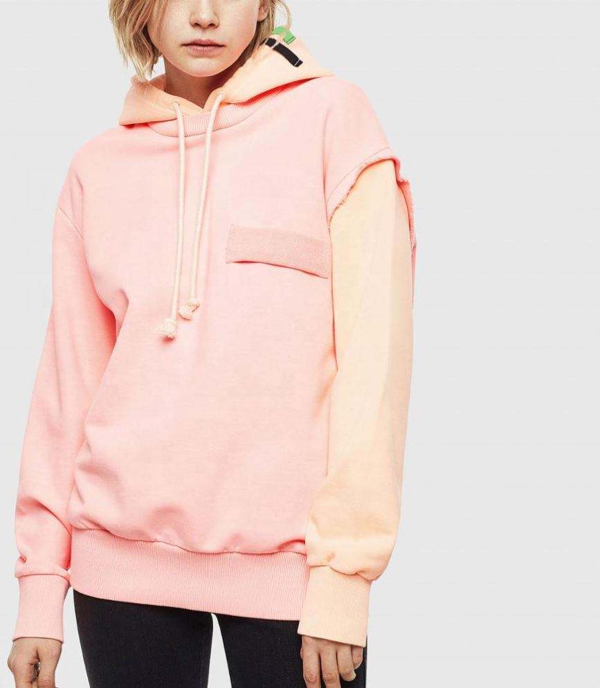 OEM v&yacute;robce Zak&aacute;zkov&aacute; Unisex Bavlna Distressed Velkoobchod Color Block Raw Edge Mikiny Mikina Pulovr