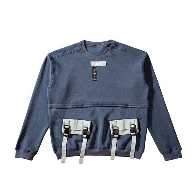 Fabricante OEM logotipo personalizado de moda masculino de grandes dimens&otilde;es com capuz de algod&atilde;o pul&ocirc;ver moletom com capuz de carga estilo rua com bolso
