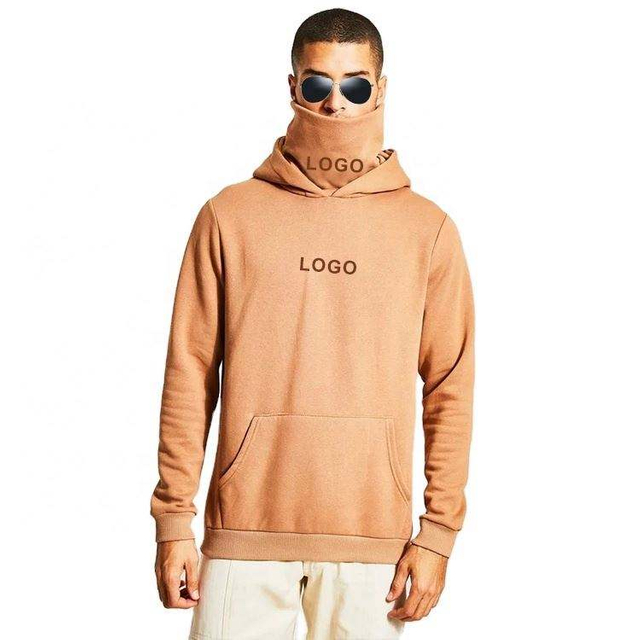 Sudadera con capucha de gran tama&ntilde;o de la camiseta pesada del cuello de tortuga de Terry franc&eacute;s del algod&oacute;n 450Gsm de las capas de los hombres de encargo del fabricante del OEM