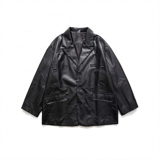 ผู้ผลิต Oem กำหนดเองคุณภาพสูงขนาดบวกฟังก์ชั่นแจ็คเก็ตหลายกระเป๋าหนัง Pu Men's Wide Edition