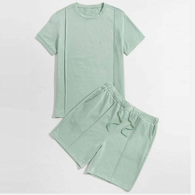 Summer Brand Tracksuits Frente Front Detalhe Solid Color Tracksuit 2 Peça
