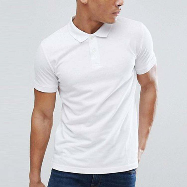Gro&szlig;handels-Massen-einfaches wei&szlig;es kundenspezifisches Logo-Stickerei-M&auml;nner-Polo-T-Shirt