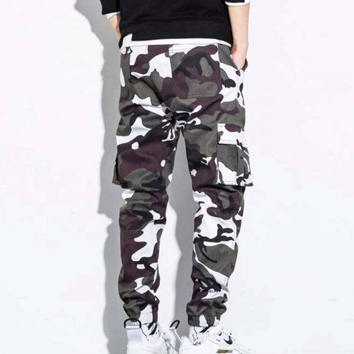 Brugerdefineret Streetwear Camo Printet Flap Pocket Cargo Bukser Herre