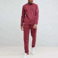 Hip Hop Clothing 100% Cotton Crew Neck Men Custom Tracksuit