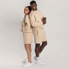 Oem Manufacturers Custom Mens Unbranded Tracksuit Solidus Color Duo Piece Hoodie Jogger Set Unisex Tracksuit Set