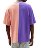T-shirt da uomo in cotone a met&agrave; colore con cuciture personalizzate a contrasto e colori divisi