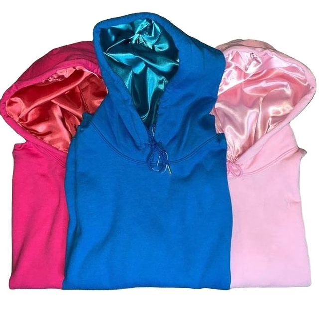 Sudaderas con capucha unisex forradas sat&eacute;n franc&eacute;s Terry del algod&oacute;n al por mayor