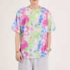 T-shirt personalizzata Oem T-shirt girocollo personalizzabile T-shirt a maniche corte con stampa tie-dye T-shirt da uomo in poliestere 100%