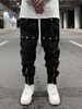 Pantalon de jogging coupe-vent coupe ample, fabricant OEM 2022 produits, pantalon de sport en Nylon avec poches multi-zip, pantalon Cargo