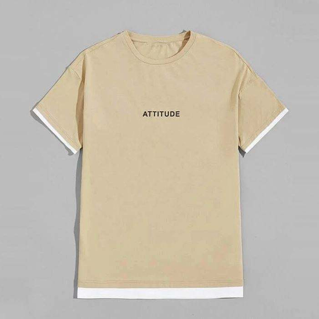 T-shirt &agrave; la mode en gros &agrave; manches courtes et col rond pour hommes