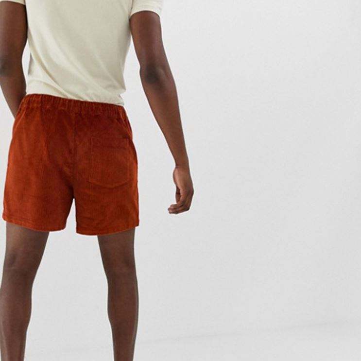 Тонкие шорты из хлопка с вышивкой оптом и ржавым шнуром